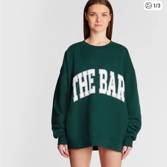 The Bar Tops - THE BAR Green Oversized Sweatshirt